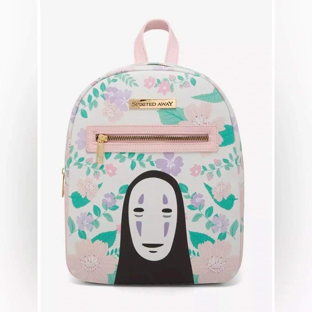 Spirited Away Set No-Face Floral Mini Backpack & Coin Purse Studio Ghibli 🆕 - Picture 5 of 15